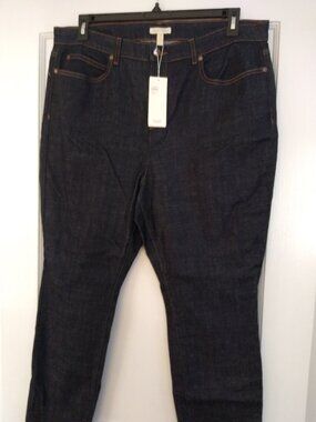 NWT Eileen Fisher Women's Size 16 Dark Wash Stretch Denim Skinny Jeans